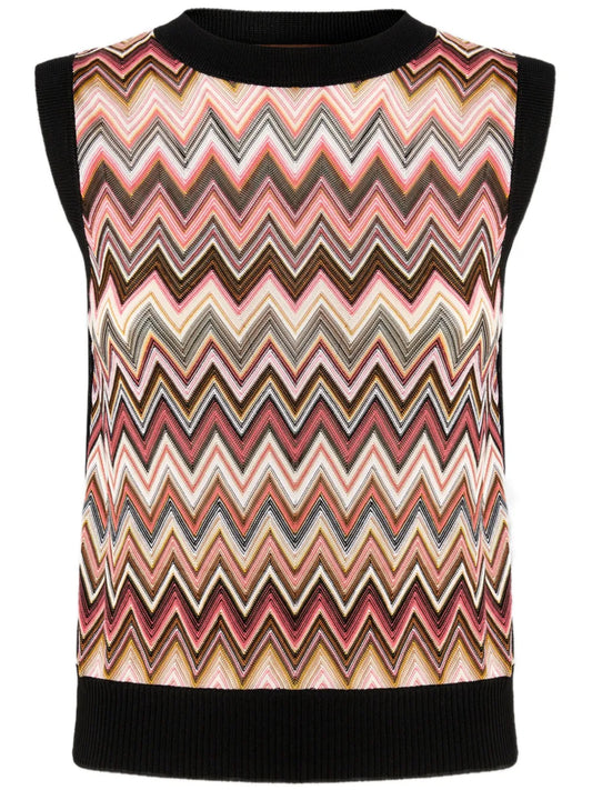 Zigzag-Pattern Tank Top