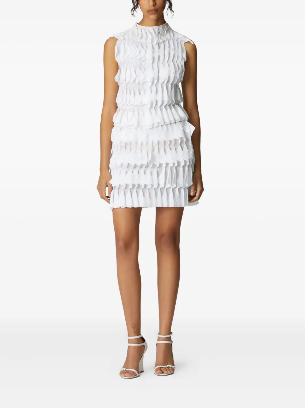 Geometric-Pattern Mini Skirt