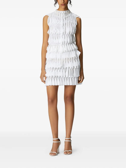 Geometric-Pattern Mini Skirt