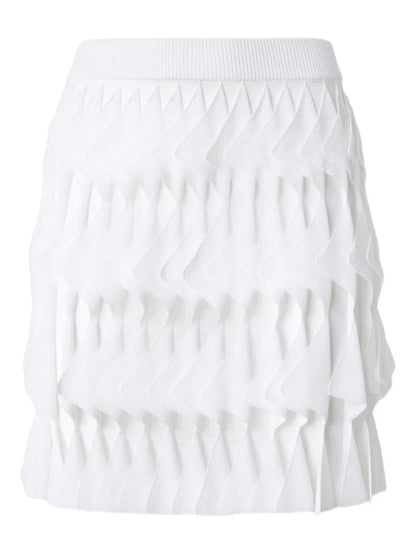 Geometric-Pattern Mini Skirt