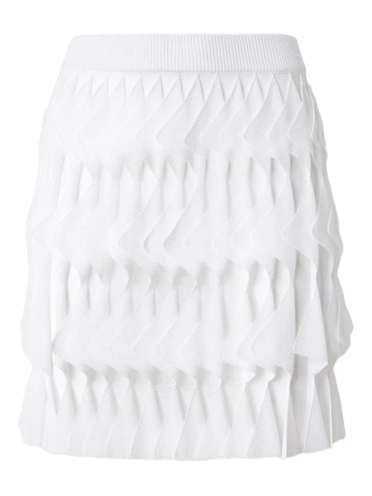 Geometric-Pattern Mini Skirt