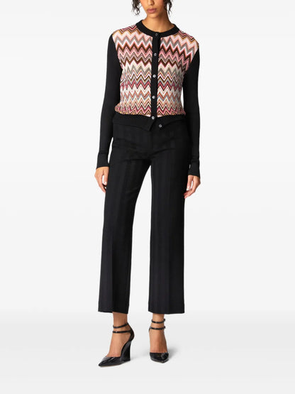 Chevron-Insert Cardigan