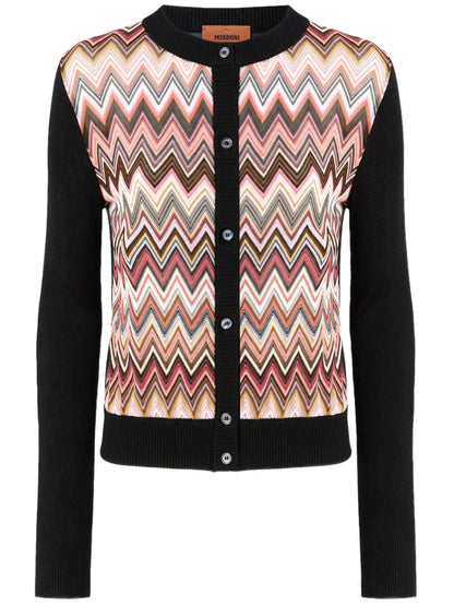 Chevron-Insert Cardigan