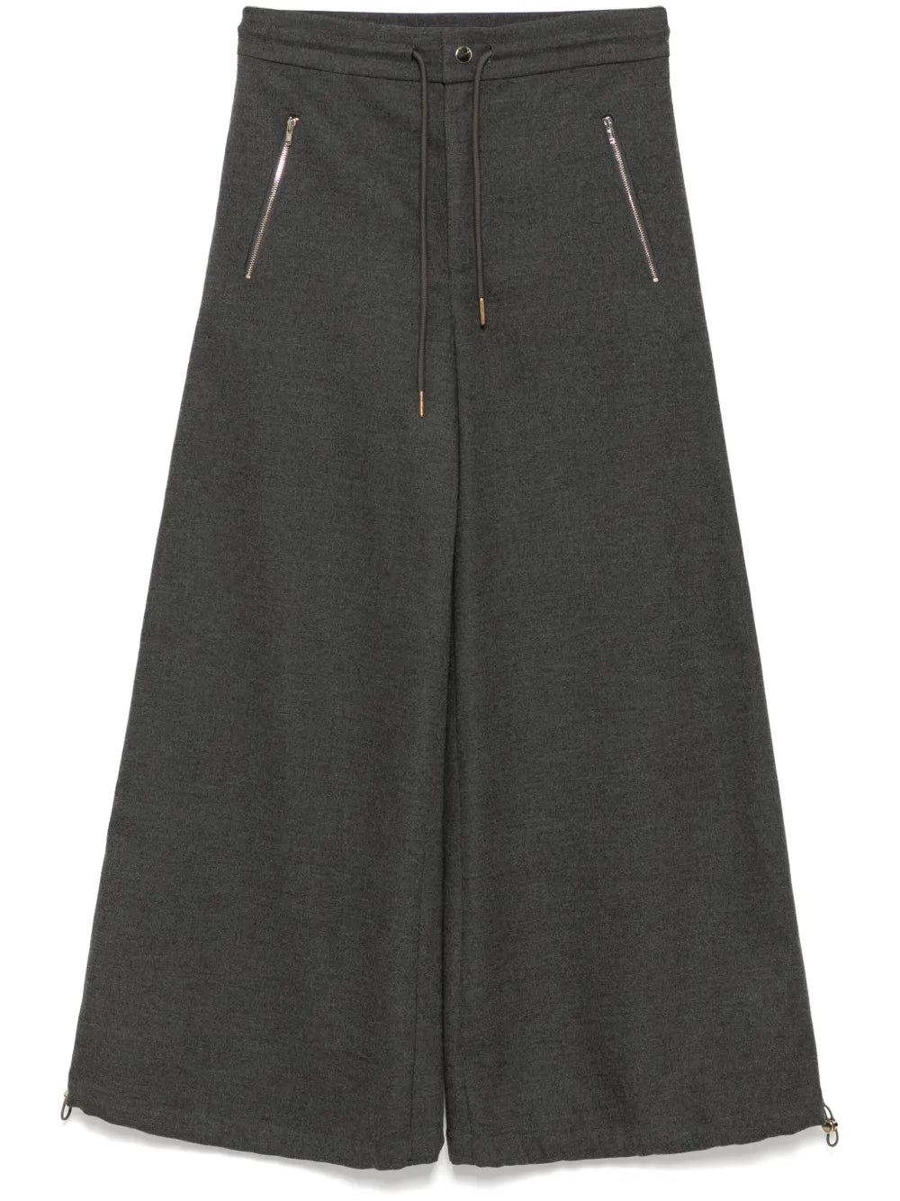 Flannel Wide-Leg Pants