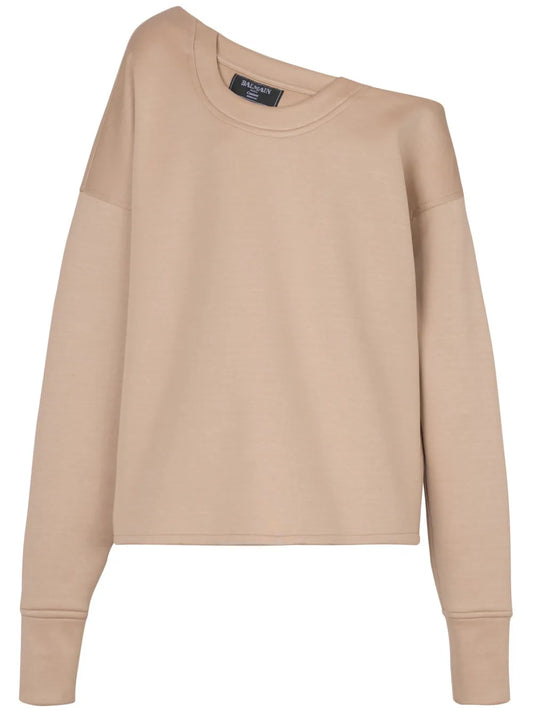 Asymmetric Off-Shoulder Sweatshirt