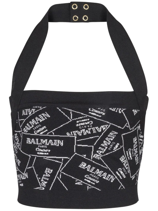Label-Motif Halterneck Top