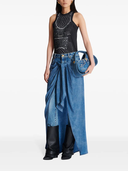 Embroidery-Print Tank Top