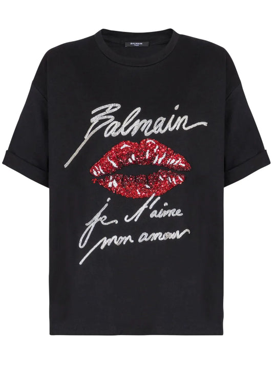 Kiss-Print Short-Sleeves T-Shirt