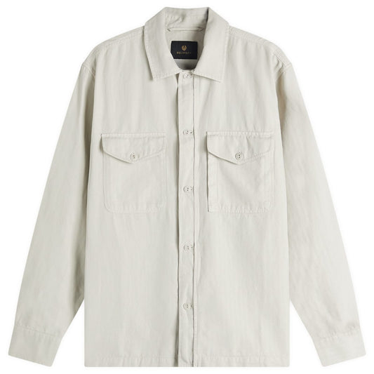 Garment Dyed Herringbone Overshirt