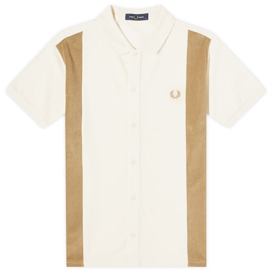 Block Stripe Button Through Polo