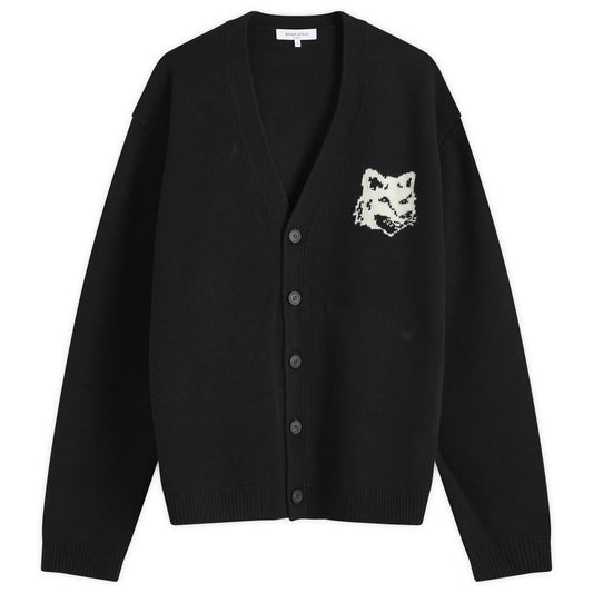 Fox Head Intarsia Comfort Cardigan