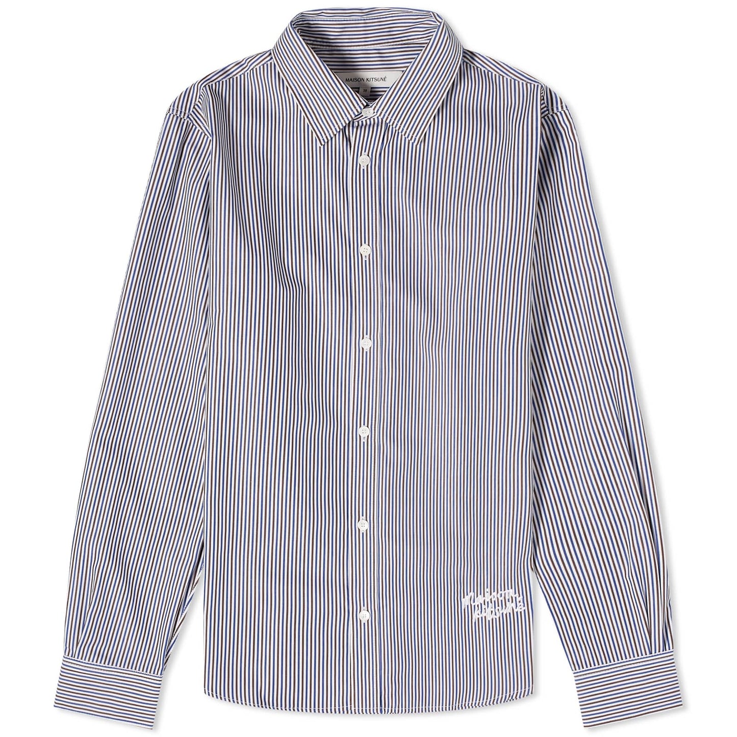 Handwriting Logo Classic Stripe Shirt