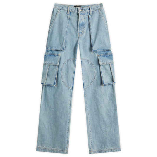 Denim Logo Cargo Pants