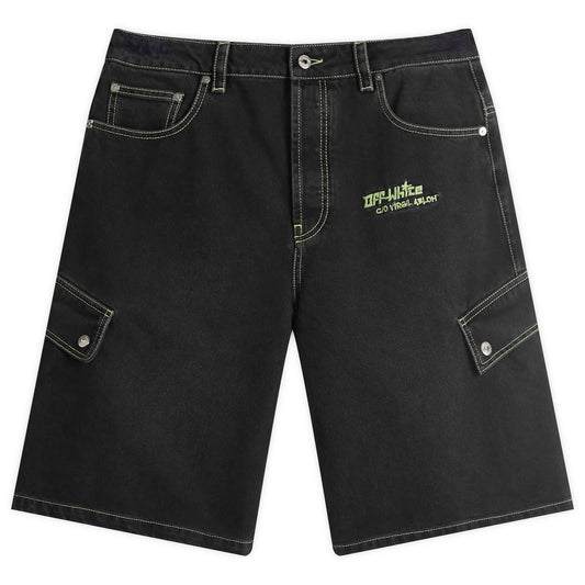 Off Denim Safari Cargo Shorts