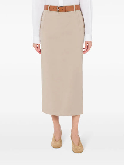 Belted Midi Skirt