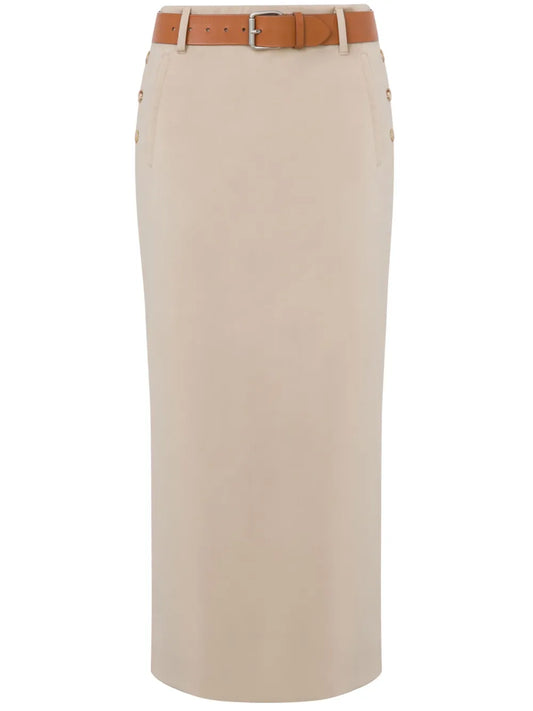 Belted Midi Skirt