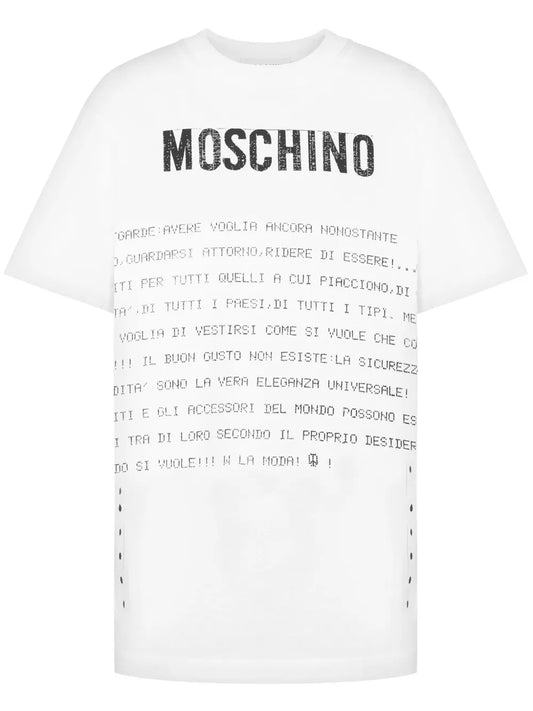 Text-Print Cotton T-Shirt
