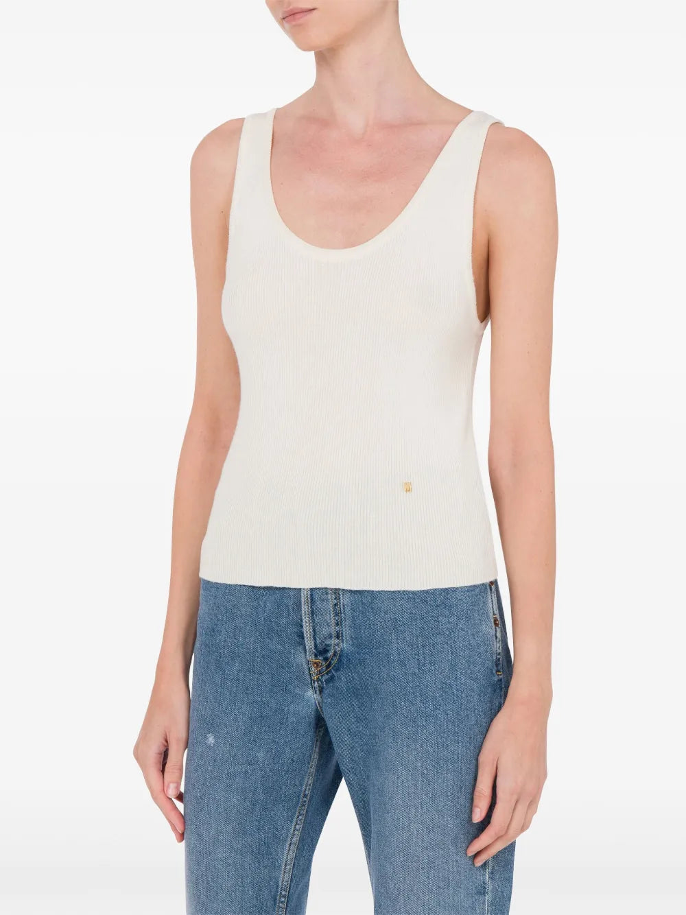 Fine-Ribbed Tank Top