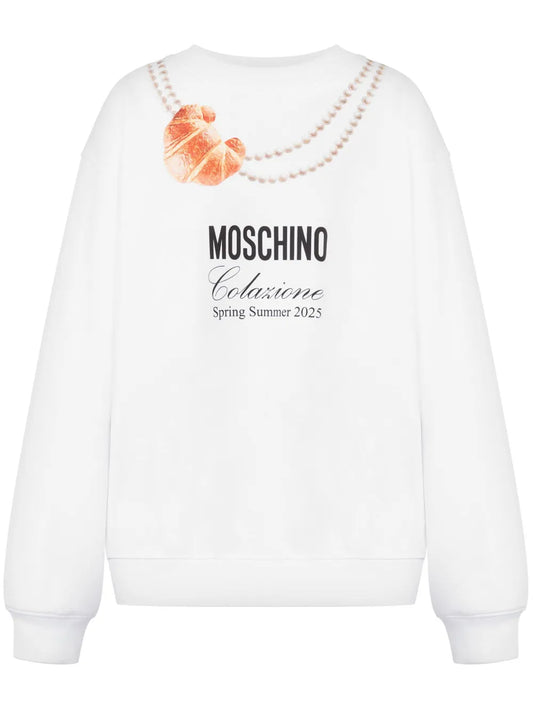 Croissant-Print Sweatshirt