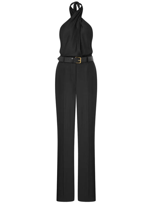 Belted Halterneck Jumpsuit