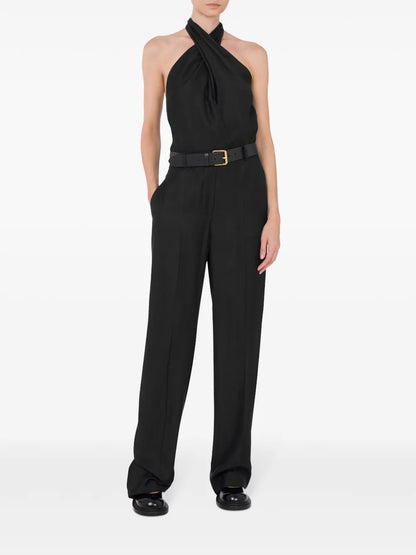 Belted Halterneck Jumpsuit