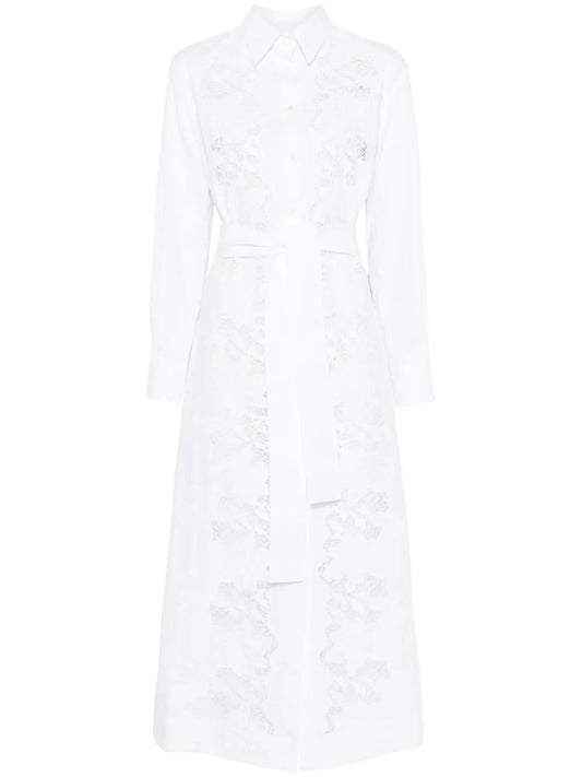 Embroidered Shirt Dress