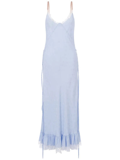 Lace-Trim Maxi Dress