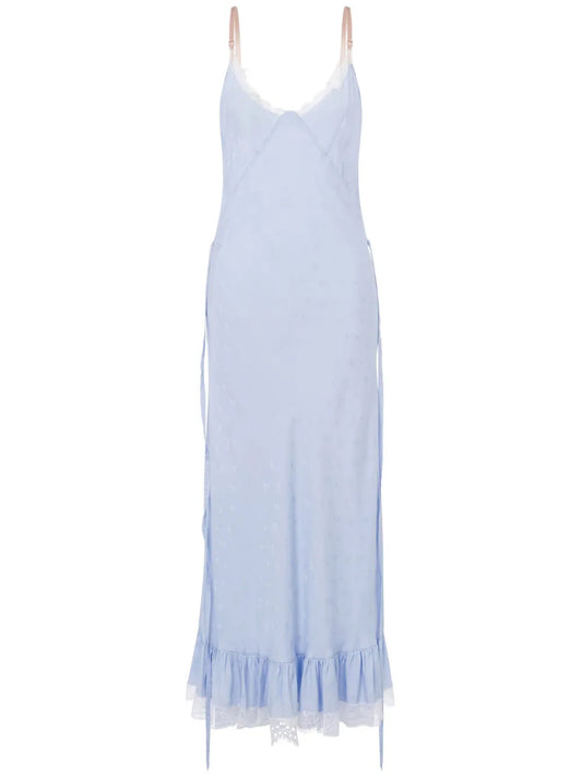 Lace-Trim Maxi Dress