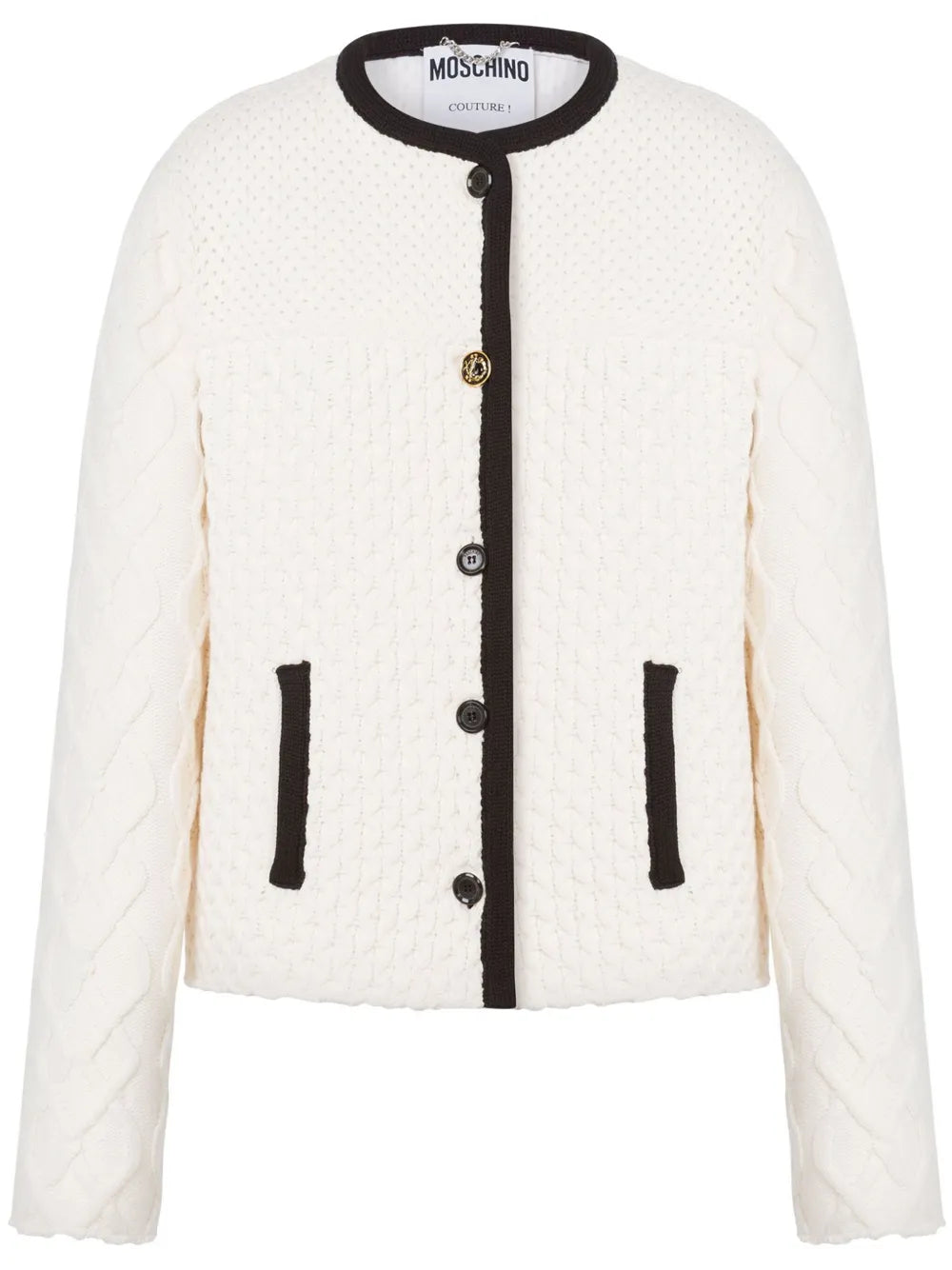 Contrasting-Trim Jacket