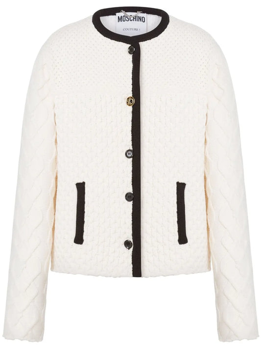 Contrasting-Trim Jacket