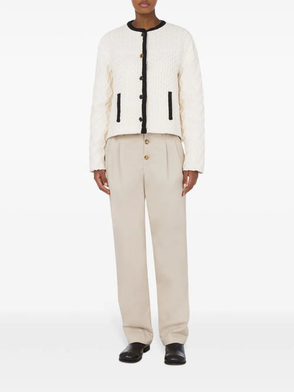 Contrasting-Trim Jacket