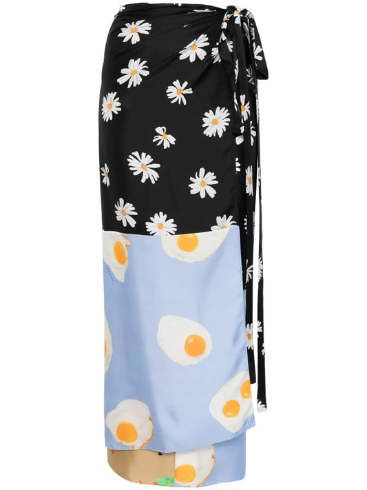Colour-Block Maxi Skirt