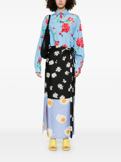 Colour-Block Maxi Skirt