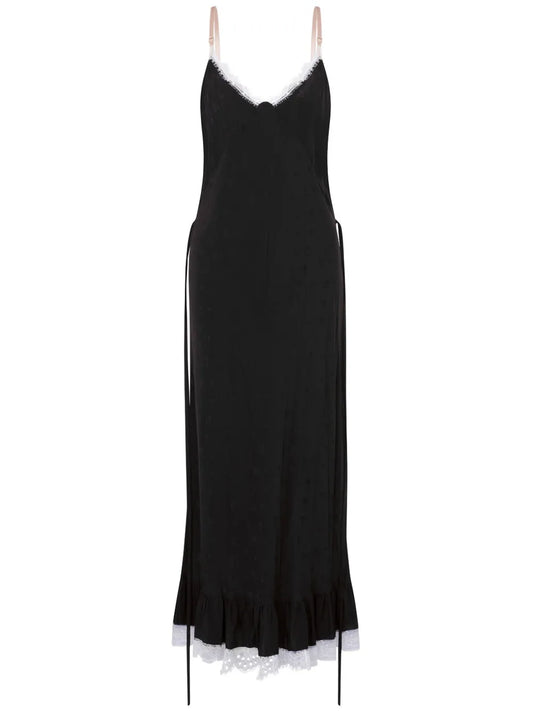 Lace-Trim Maxi Dress