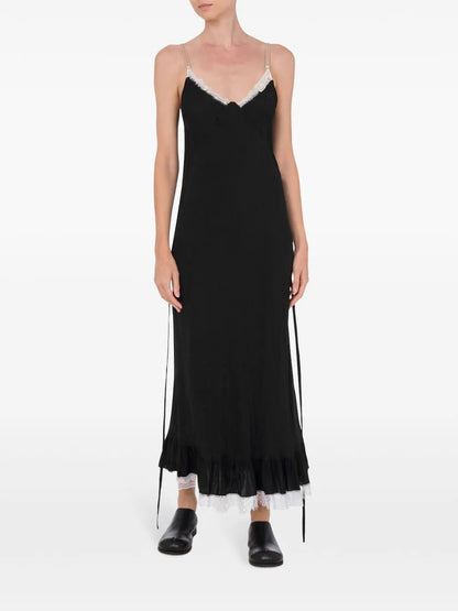 Lace-Trim Maxi Dress
