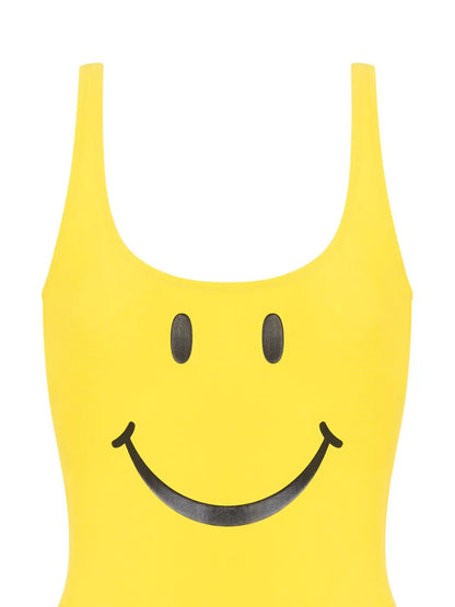 Smiley Face-Motif Swimsuit