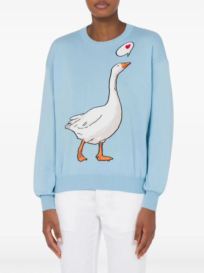 Goose-Motif Sweater