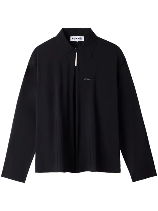Long Sleeve Zipped Polo Shirt