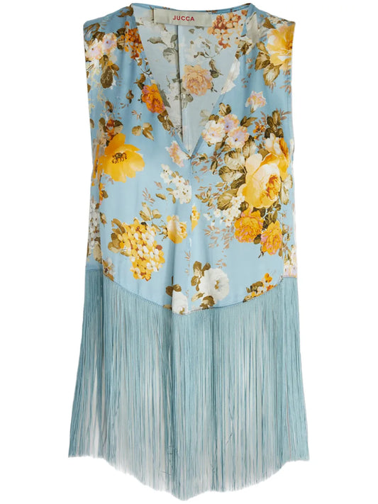 Fringe-Hem Vest