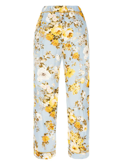 Floral-Print Trousers