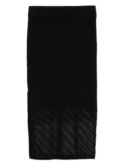 Ribbed Seamless Midi Skirt