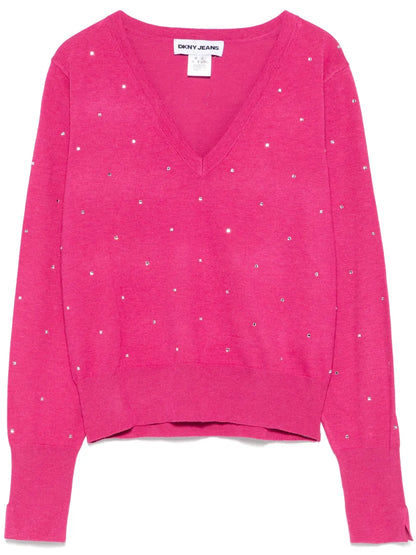 Studs V-Neck Sweater