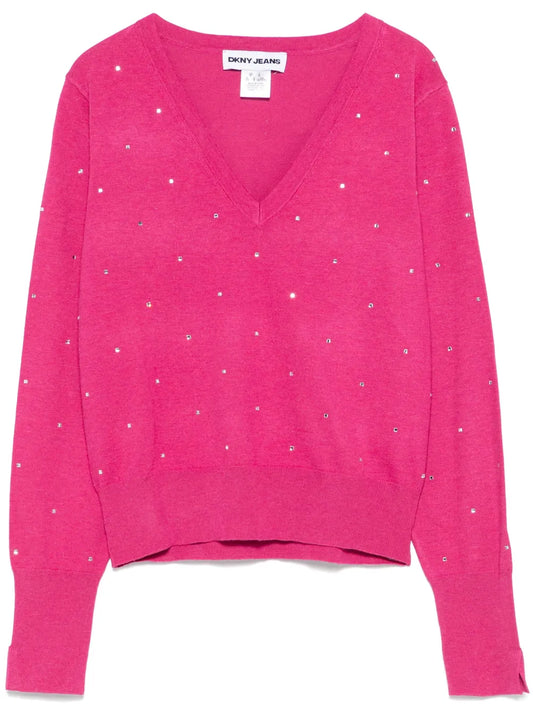 Studs V-Neck Sweater