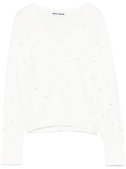 Studs V-Neck Sweater