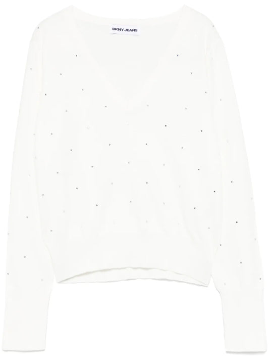 Studs V-Neck Sweater