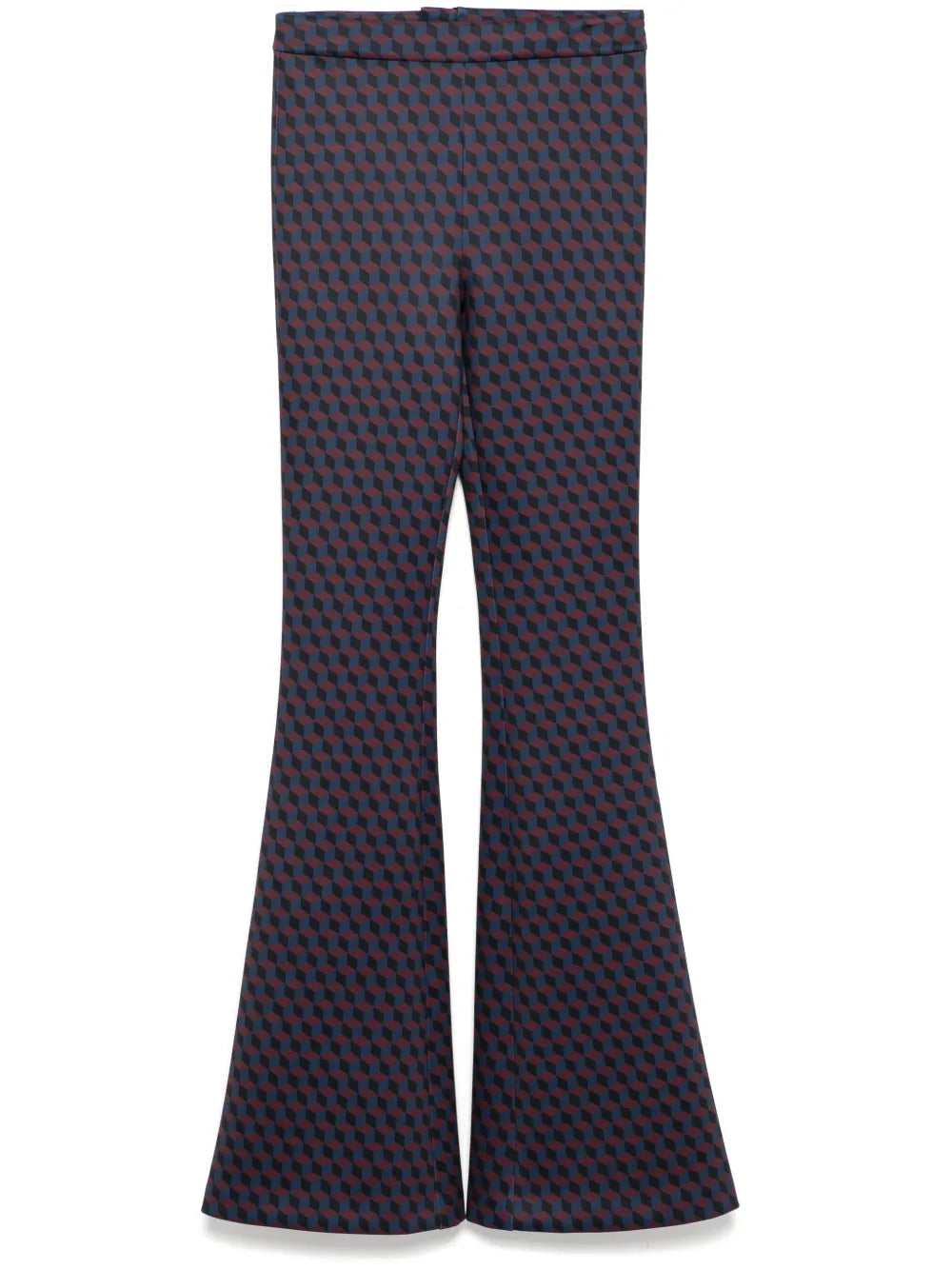 Patterned Flared Trousers