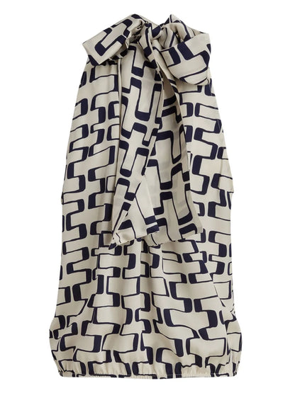 Geometric-Print Top