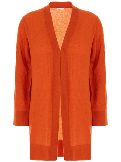 Fine-Knit Open-Front Cardi-Coat