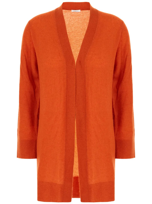 Fine-Knit Open-Front Cardi-Coat