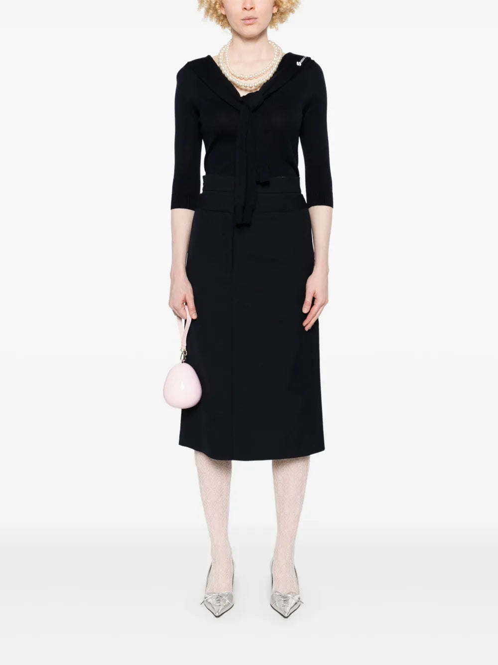 Tie-Fastening Sweater
